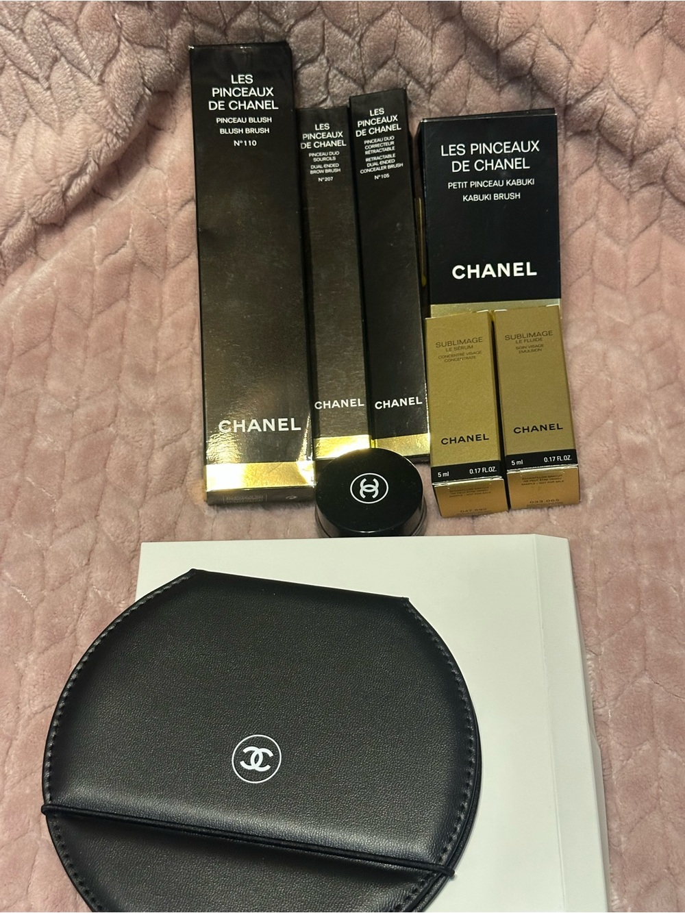 CHANEL Black  Makeup & Brush Set